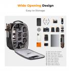 22L Zaino per fotocamera antiurto impermeabile scomparto borsa fotografica rigida - Backpack Nature Wander 10（Nera）