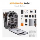 K&F Concept kamerarygsæk Hardshell DSLR fotografering kamerataske med 15-15,6 tommer laptoprum Vandtæt kamerataske Kompatibel til Canon/Nikon/Sony/DJI Mavic - Rygsæk 22L Nature Wander 10 (Mørkegrå)