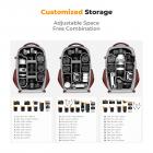 K&F Concept Camera Rugzak 22L, Harde Schaal Fototas met 15,6” Laptopvak & Regenhoes, Fotorugzak voor DSLR en Drone (Rood) 