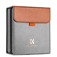 Kwadratowe etui na filtr 100*100mm Kwadratowe etui na filtry na 3 filtry obiektywu + 1 uchwyt filtra, wnętrze z mikrofibry, szare