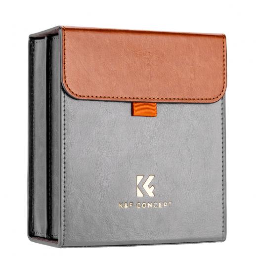 100 * 100mm neliömäinen suodatinpussi neliösuodatinpussi 3 linssisuodatinpussi + 1 suodattimen pidike, mikrokuitusisustus, harmaa, vain suodatinpidikejärjestelmä NANO-X pro -sarjalle