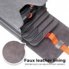 100*150 mm firkantet filterpose til 3 linsefiltre + 1 filterholder, mikrofiberinteriør, grå