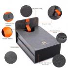 100*150 mm firkantet filterpose til 3 linsefiltre + 1 filterholder, mikrofiberinteriør, grå