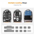 K&F Concept kameraryggsekk for fotografer Stor vanntett fotokameraveske med laptop-/stativrom for menn kvinner