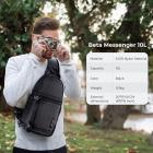 K&F Concept 10L Borsa a Tracolla per Fotocamera impermeabile, Zaino Fotografico Piccolo Casual Antifurto Compatibile con DSLR SLR Mirrorless macchina fotografica - Sling Bag Urban Wander 02 Nero