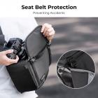K&F Concept 10L Borsa a Tracolla per Fotocamera impermeabile, Zaino Fotografico Piccolo Casual Antifurto Compatibile con DSLR SLR Mirrorless macchina fotografica - Sling Bag Urban Wander 02 Nero