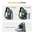 K&F Concept -kameran olkalaukku, vedenpitävä olkareppu, DSLR-/järjestelmäkameran/peilittömän kameran kotelo, valokuvauslaukut, yhteensopiva Canonin/Nikonin/Sonyn/Fujin/Gopron/DJI:n kanssa - Sling Bag10L Urban Wander 02 (vihreä)