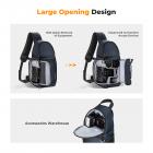 10L Borse a tracolla per Fotocamera impermeabile, Zaino Fotografico Piccolo Casual Antifurto Compatibile - Sling Bag Urban Wander 02 Blu Scuro