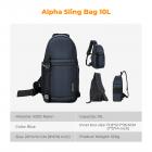 10L Borse a tracolla per Fotocamera impermeabile, Zaino Fotografico Piccolo Casual Antifurto Compatibile - Sling Bag Urban Wander 02 Blu Scuro