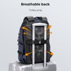 K&F Concept kameraryggsäck 20L stor vattentät kameraväska med främre hårdskal / 15,6" laptop-/stativfack för fotografer, blå