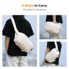 K&F Concept 10L Borsa a Tracolla per Fotocamera, impermeabile Borsa per Fotocamera a Spalla Singola Zaino Fotografico Piccolo Casual Borsa Fotocamera Compatibile con macchina fotografica SLR DSLR  - Sling Bag Urban Wander 01 Beige