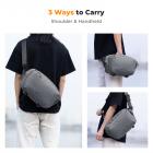 K&F Concept 10L Borsa a Tracolla per Fotocamera, impermeabile Borsa per Fotocamera a Spalla Singola Zaino Fotografico Piccolo Casual Borsa Fotocamera Compatibile con macchina fotografica SLR DSLR - Sling Bag Urban Wander 01 Grigio Scuro