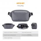 K&F Concept 10L Borsa a Tracolla per Fotocamera, impermeabile Borsa per Fotocamera a Spalla Singola Zaino Fotografico Piccolo Casual Borsa Fotocamera Compatibile con macchina fotografica SLR DSLR - Sling Bag Urban Wander 01 Grigio Scuro