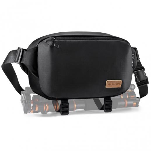 K&F Concept 10L Borsa a Tracolla per Fotocamera, impermeabile Borsa per Fotocamera a Spalla Singola Zaino Fotografico Piccolo Casual Borsa Fotocamera Compatibile con macchina fotografica SLR DSLR - Sling Bag Urban Wander 01 (Nero + Marrone)