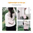 K&F Concept Custodia per fotocamere compatte, Borsa per macchina fotografica reflex digitale impermeabile Guscio rigido antiurto protettiva piccola con 2 cinturino - Sling Bag Urban Wander 07 Rosa