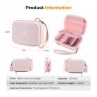 K&F Concept Custodia per fotocamere compatte, Borsa per macchina fotografica reflex digitale impermeabile Guscio rigido antiurto protettiva piccola con 2 cinturino - Sling Bag Urban Wander 07 Rosa