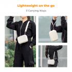 K&F Concept Digital Camera Case, wodoodporna i ochronna mała torba na aparat, lekka torba na ramię z 2 sposobami noszenia, kolor beżowy