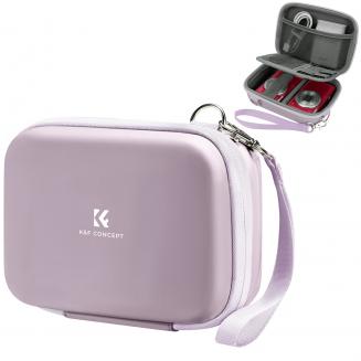 K&F Concept Custodia per fotocamere compatte, Borsa per macchina fotografica reflex digitale impermeabile Guscio rigido antiurto protettiva piccola con 2 cinturino - Sling Bag Urban Wander 07 Viola