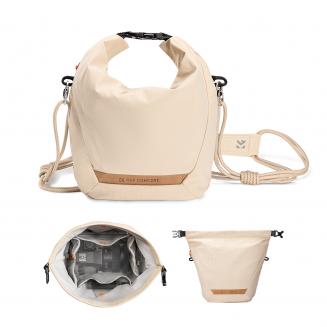 K&F Concept Borsa Fotocamera, Borsa a Tracolla per Fotocamera Reflex Custodia Morbida per Macchine Fotografiche Reflex Compatta Videocamera per le donne-Beige