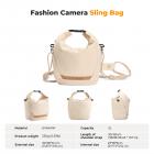 K&F Concept Camera Sling Bag Lille kamerataske Letvægts Crossbody og indre liner Bag for beskyttelse og alsidighed, Beige