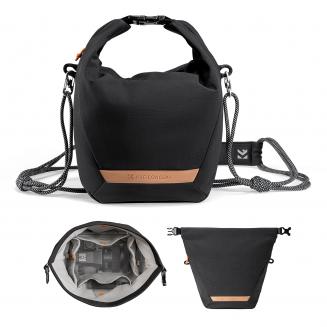 K&F Concept Camera Sling Bag Mała torba na aparat Lekka torba typu crossbody z wewnętrzną podszewką zapewniająca ochronę i wszechstronność, czarna