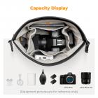 K&F Concept Camera Sling Bag Mała torba na aparat Lekka torba typu crossbody z wewnętrzną podszewką zapewniająca ochronę i wszechstronność, czarna