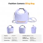 K&F Concept Borsa Fotocamera, Borsa a Tracolla per Fotocamera Reflex Custodia Morbida per Macchine Fotografiche Reflex Compatta Videocamera per le donne-Viola
