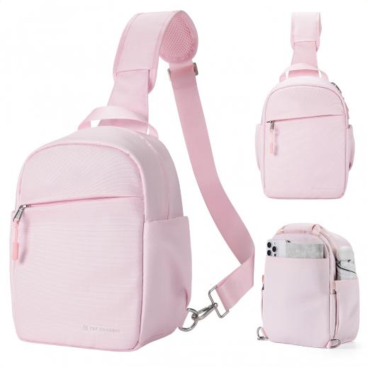 K&F Concept Borsa Fotografica, Zaino compatto di piccole Custodia per Macchine fotografica Reflex Compatta Videocamera impermeabile con tracolla regolabile e allargabile - Urban Wander 08 (Rosa Chiaro)