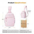 K&F Concept Borsa Fotografica, Zaino compatto di piccole Custodia per Macchine fotografica Reflex Compatta Videocamera impermeabile con tracolla regolabile e allargabile - Urban Wander 08 (Rosa Chiaro)