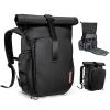 K&F Concept 20L kameraryggsekk Nature Wander 11 svart, vanntett reisefotograferingsveske med laptoprom for 15,6" laptop, stativholder og utvidbar lagringsplass for fotografer
