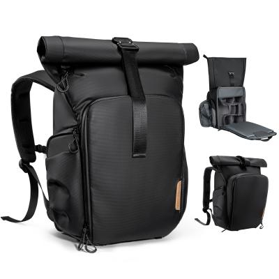 Plecak fotograficzny K&F Concept 20L Nature Wander 11 w kolorze czarnym, wodoodporny, podróżny, fotograficzny z przegrodą na laptopa 15,6", uchwytem na statyw i rozszerzalną przestrzenią do przechowywania dla fotografów