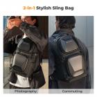 K&F Concept 10L Zaino Fotografico, Borsa a Tracolla per Fotocamera Monospalla Impermeabile, Zaino Fotografico Piccolo Casual Antifurto Compatibile con DSLR SLR Mirrorless macchina fotografica