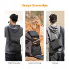 K&F Concept Borsa per fotocamera, piccola borsa a tracolla singola Crossbody Custodia con cinghia regolabile compatte Borse per macchina fotografia DSLR/SLR/Mirrorless - Sling Bag Urban Wander 05 (Nero)