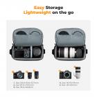 K&F Concept Camera Sling Bag Small Crossbody Camera Case DSLR/SLR/Cute Compact Shoulder Photography Tasker til fotografer Deep Blue