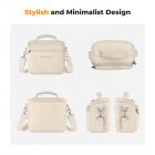 K&F Concept Borsa per fotocamera, piccola borsa a tracolla singola Crossbody Custodia con cinghia regolabile compatte Borse per macchina fotografia DSLR/SLR/Mirrorless - Sling Bag Urban Wander 05 (Bianco)