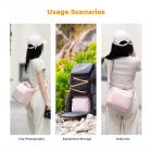 K&F Concept Borsa per fotocamera, piccola borsa a tracolla singola Crossbody Custodia con cinghia regolabile compatte Borse per macchina fotografia DSLR/SLR/Mirrorless - Sling Bag Urban Wander 05 (Bianco)