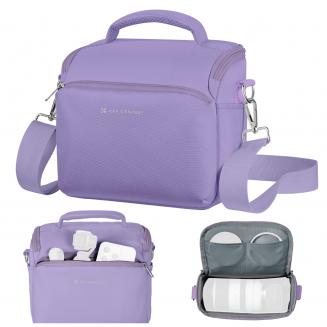 K&F Concept Borsa per fotocamera, piccola borsa a tracolla singola Crossbody Custodia con cinghia regolabile compatte Borse per macchina fotografia DSLR/SLR/Mirrorless - Sling Bag Urban Wander 05 (Viola)
