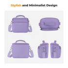 K&F Concept Borsa per fotocamera, piccola borsa a tracolla singola Crossbody Custodia con cinghia regolabile compatte Borse per macchina fotografia DSLR/SLR/Mirrorless - Sling Bag Urban Wander 05 (Viola)