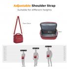 Kameraväska Liten Axelväska för Kamera DSLR/SLR/Söt Kompakt Axelväska för Fotografer - Sling Bag 5L Urban Wander 05 (Röd)