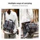 K&F Concept 8L Borsa a tracolla in pelle elegante Borsa a tracolla versatile con tracolla regolabile e tasche multiple - Borsa a tracolla Urban Wander 09 (Grigio Scuro)