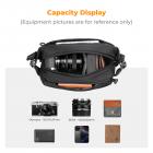4L Alpha Camera Sling Bag Borsa a tracolla fotografica, compatibile con droni Canon / Nikon / Sony Camars / DJI Mavic - Sling Bag Urban Wander 01 Nero