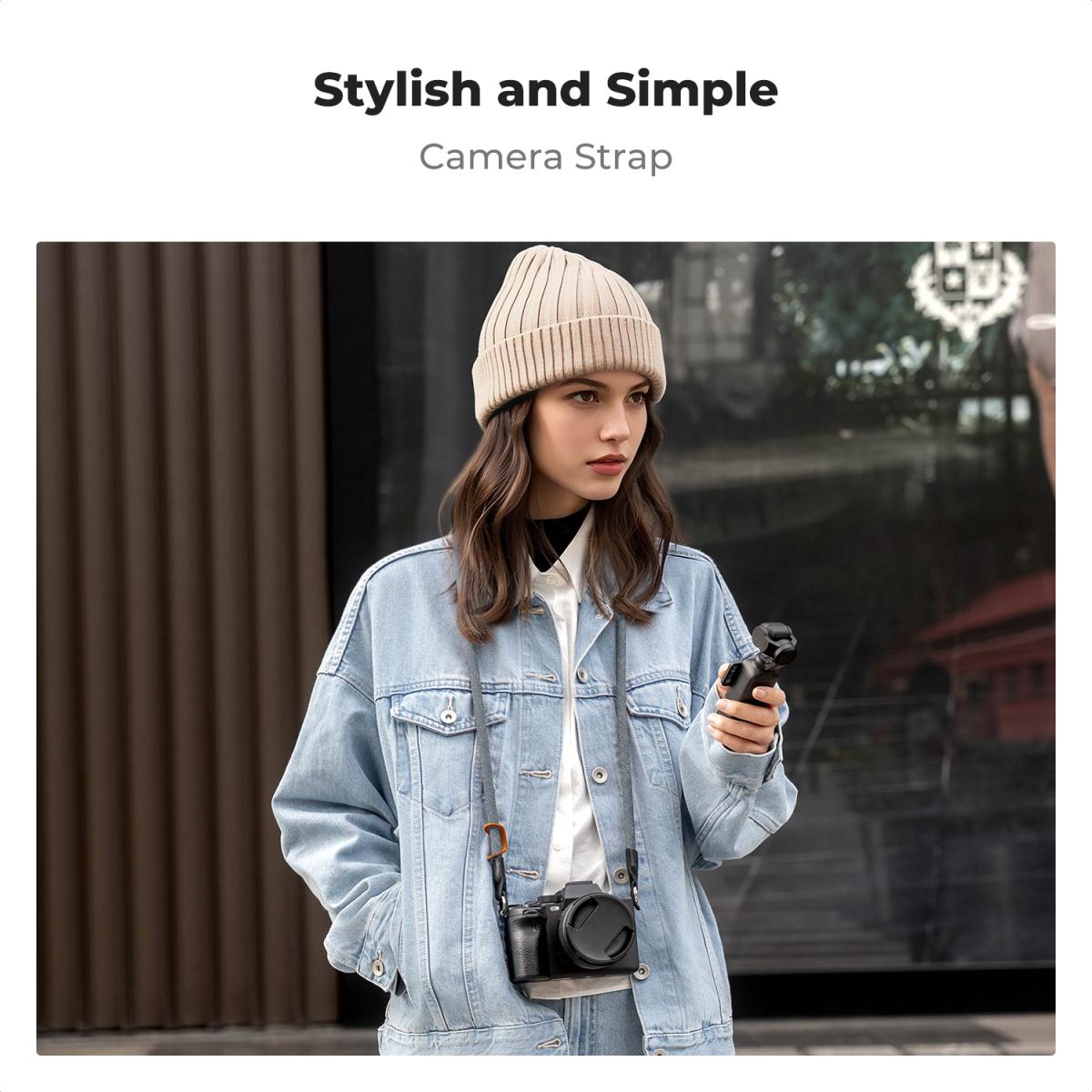 Camera nekriem Camera schouderriem Geschikt voor DSLR SLR camera's Strap Urban Wander 05 Grijs