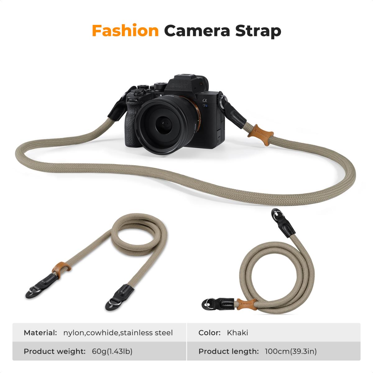 Camera nekriem Camera schouderriem Geschikt voor DSLR SLR camera's Strap Urban Wander 05 Khaki
