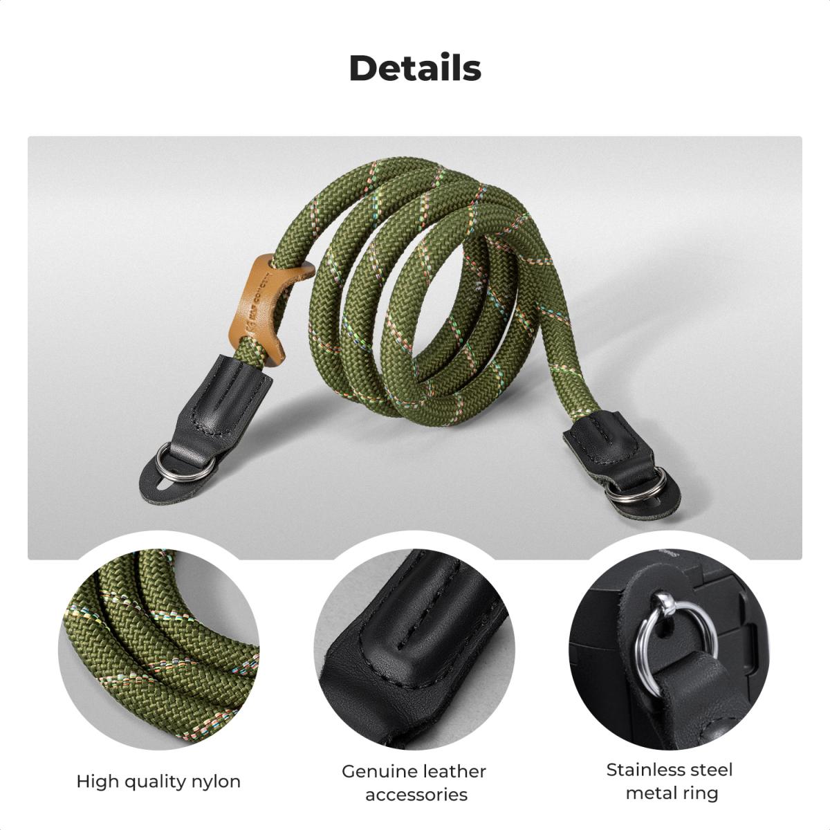 Camera nekriem Camera schouderriem Geschikt voor DSLR SLR camera's Strap Urban Wander 05 Groen
