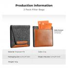 K&F Concept Linsfilterpåse 2-pack, linsfilterfodral 3-fick Professionell Fotografi Filterhållare Bältesväska Fodral Vattentät och dammtät för filter upp till 82 mm