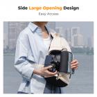 K&F Concept 10L Borsa a Tracolla per Fotocamera, Zaino Monospalla Fotografico Impermeabile, Zaino Fotografico Piccolo Casual Antifurto Compatibile con DSLR SLR Mirrorless macchina fotografica - Sling Bag Urban Wander 02 Beige