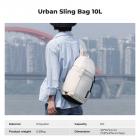 K&F Concept 10L Borsa a Tracolla per Fotocamera, Zaino Monospalla Fotografico Impermeabile, Zaino Fotografico Piccolo Casual Antifurto Compatibile con DSLR SLR Mirrorless macchina fotografica - Sling Bag Urban Wander 02 Beige