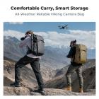 K&F Concept 30L kameraryggsekk, profesjonell vanntett DSLR-ryggsekk med avtakbart, tilpassbart innlegg, justerbare stropper – passer til 15" bærbar PC, kamerautstyr, ryggsekk 30L Star Wander01 champagnefarge