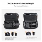 K&F Concept Borsa per Fotocamera a Tracolla, Borsa Fotografica Impermeabile in eva hardshell con tracolla regolabile, Compatta Custodia per Macchine Fotografiche Reflex Obiettivo Treppiede-M
