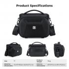 K&F Concept Borsa per Fotocamera a Tracolla, Borsa Fotografica Impermeabile in eva hardshell con tracolla regolabile, Compatta Custodia per Macchine Fotografiche Reflex Obiettivo Treppiede-M